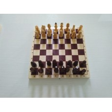 Шахматы ученические в комплекте с доской (шахматы + доска)